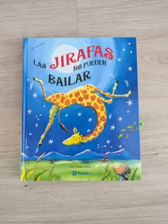 La portada de Las jirafas no pueden bailar, con la jirafa Chufa bailando bajo la luna llena